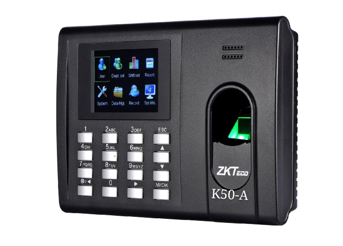 Pointeuse Biométrique et Digitale à empreinte et badge RFID K50