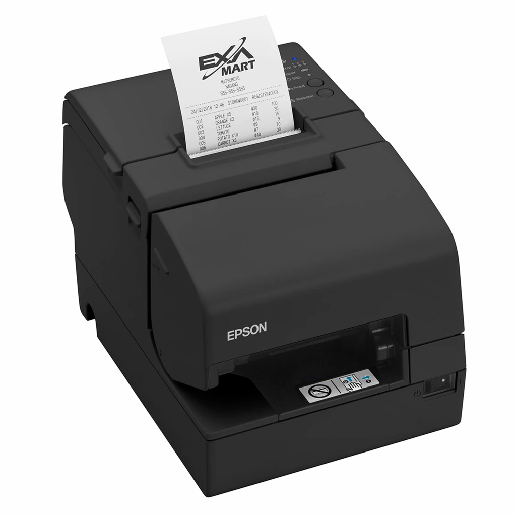 Imprimante de Tickets TM-H6000V-214P1: Serial, MICR, Black, PSU, EU C31CG62214P1