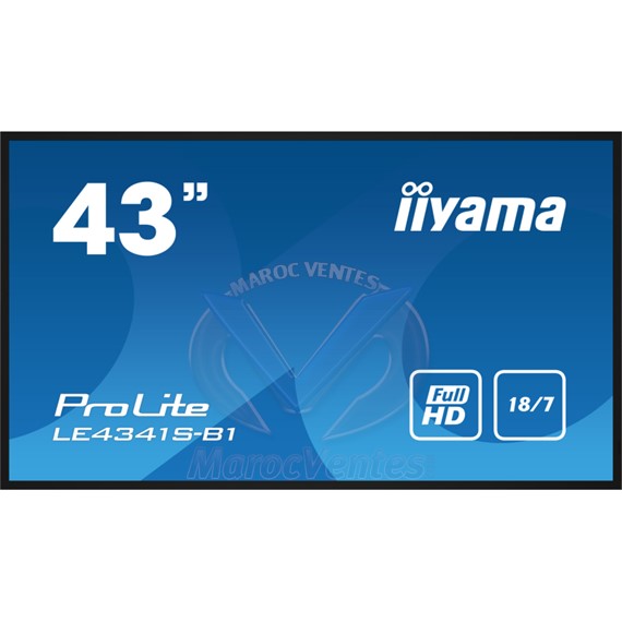 Moniteur Full HD Professionnel 43" (108 cm) avec USB Media Playback 18/7 LE4341S-B1
