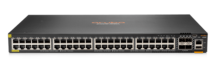 Aruba 6300F 48G 4SFP56 Sw [48 ports 10/100/1000  + 4 ports 1G/10G/25G/50G SFP, L3 Full managed] JL667A