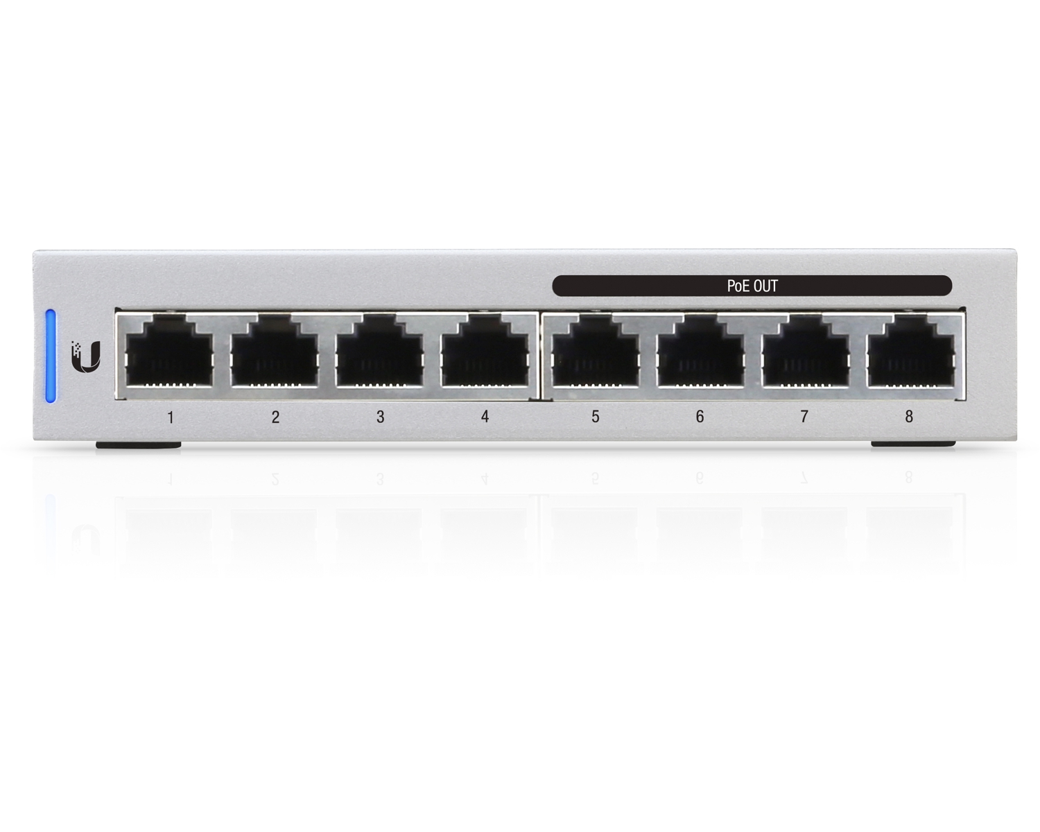 Switch réseau 8 ports 10/100/1000 Mbps dont 4 PoE+ 48V administrable 60 Watts