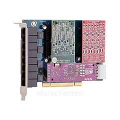 Carte de Voie Modulaire 8 Ports PCI 8 x Réseau RJ-45  8 x FXO Carte Plug-in 1TDM808EF