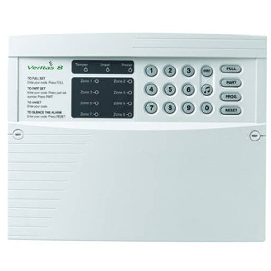 Centrale D'Alarme 4 Zones avec Clavier de Commande Intégré VERITAS 8